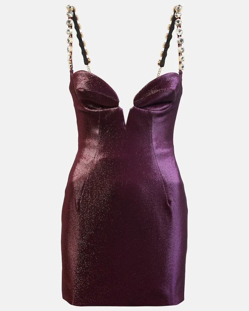 Area Verziertes Minikleid Mussel Cup Lila