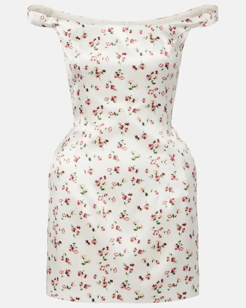 Magda Butrym Minikleid aus Seidensatin Weiß