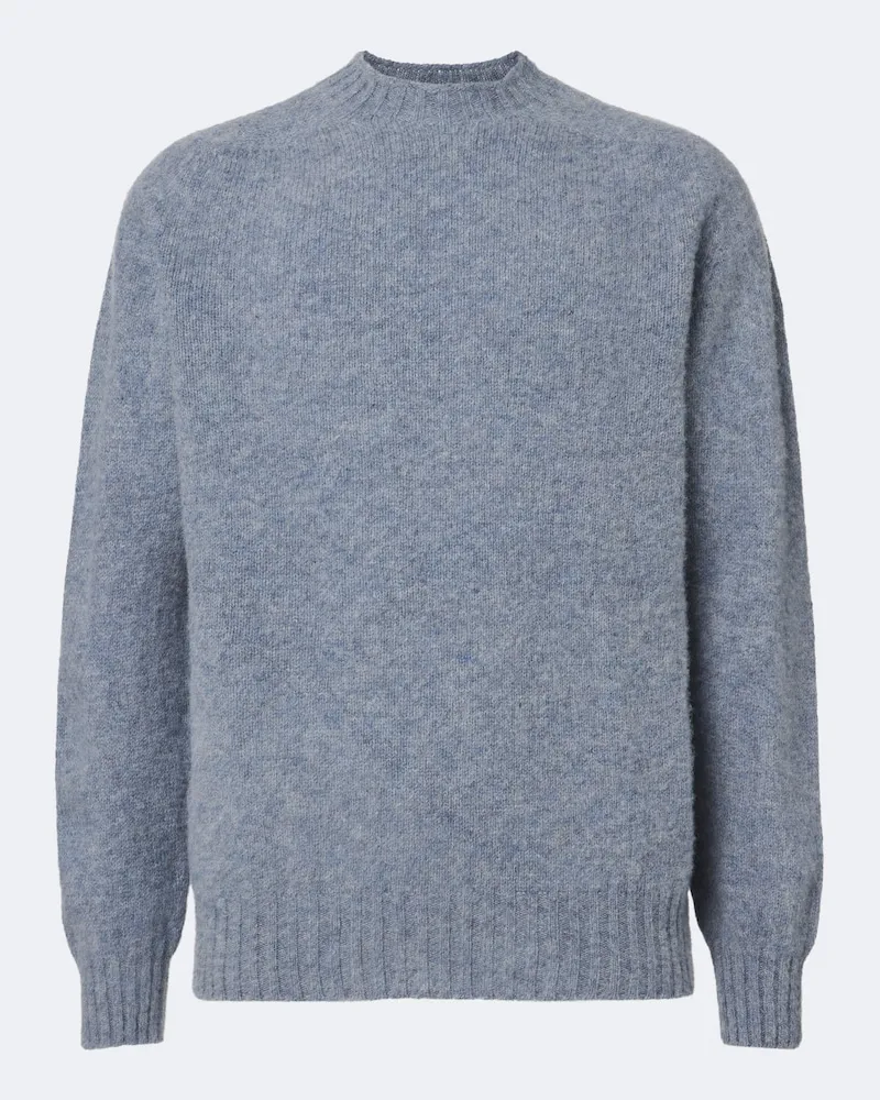 Sunspel Pullover aus Wolle Blau