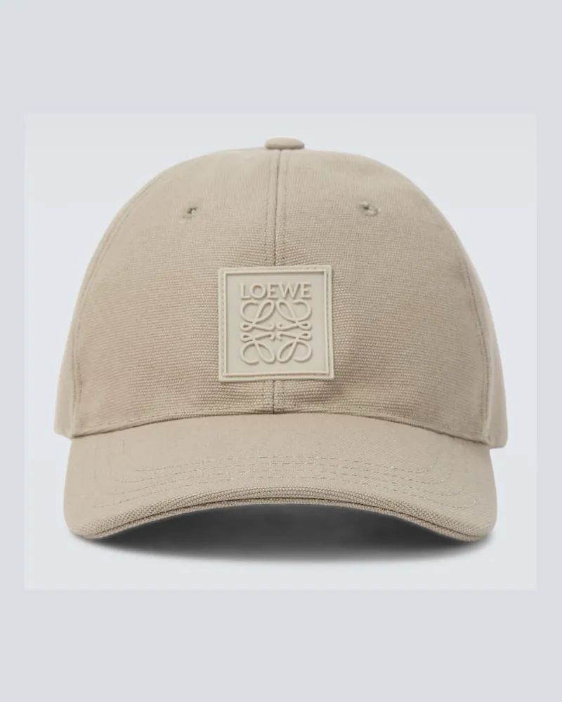 Loewe Baseballcap Anagram aus Baumwoll-Canvas Beige