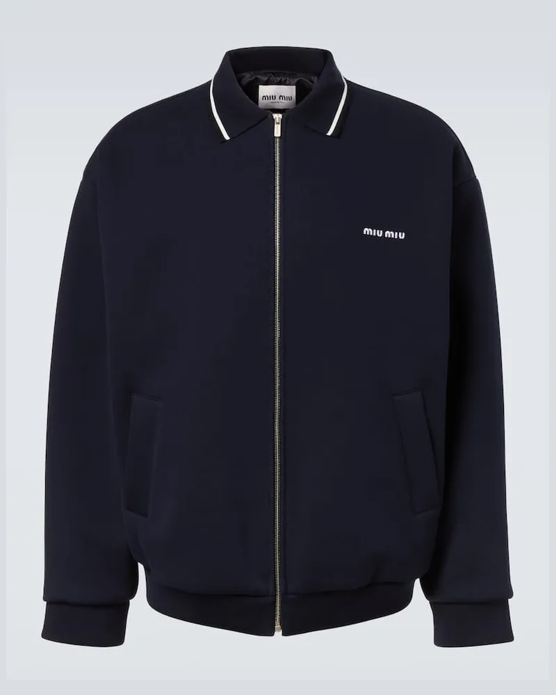 Miu Miu Blouson aus Baumwolle Blau