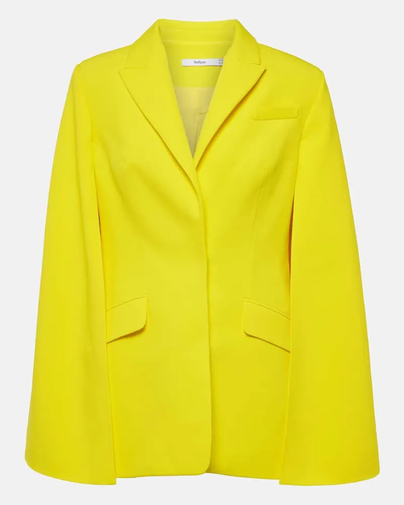 Safiyaa Blazer Hadley aus Crêpe Gelb