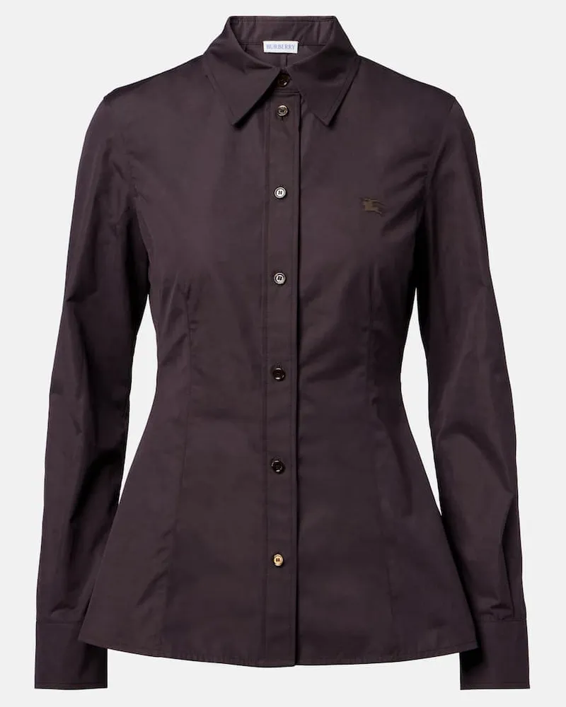 Burberry Hemd Eliza aus Baumwollpopeline Lila