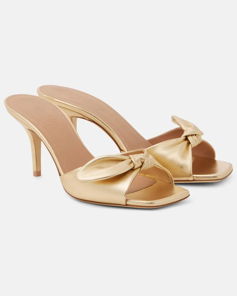 Malone Souliers Pantoletten Vargas 70 aus Metallic-Leder Gold