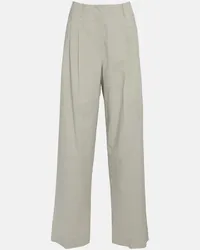 The Row High-Rise-Hose Gaugin aus Baumwolle Beige