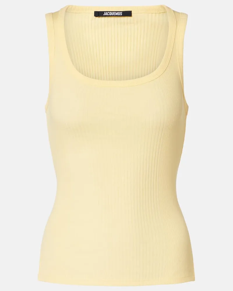 Jacquemus Top Rond Carré aus Baumwolle Gelb