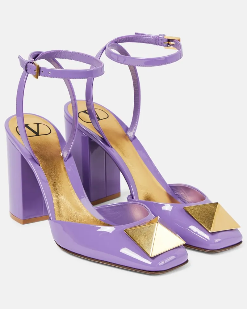 Valentino Garavani Pumps One Stud 90 aus Lackleder Violett