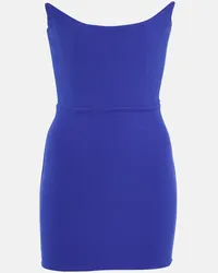 Alex Perry Minikleid aus Crepe Blau