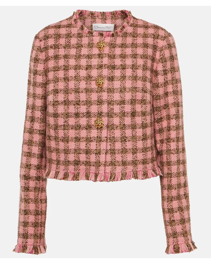 Oscar de la Renta Jacke aus Tweed Pink