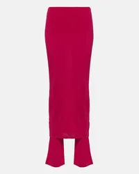 Alaïa Alaia High-Rise-Hose aus Jersey Pink