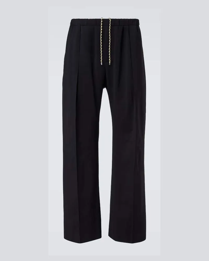 PLAN C Weite High-Rise-Hose Schwarz