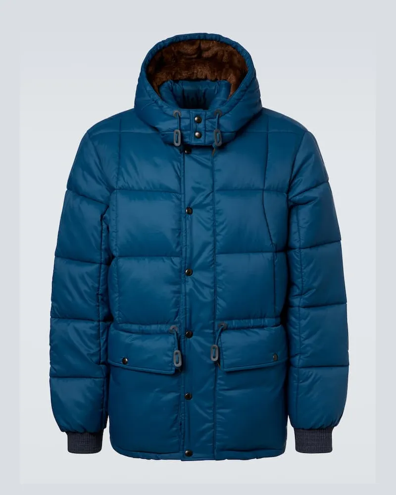 RRL Wattierte Jacke aus Ripstop Blau