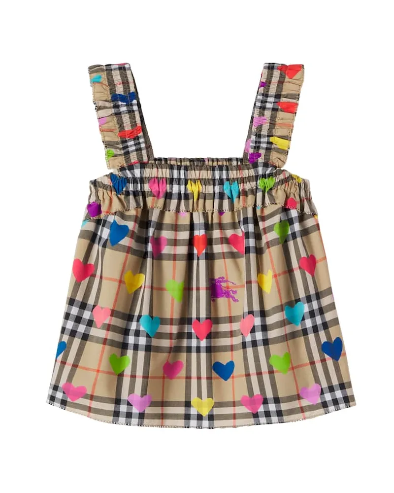 Burberry Top Burberry Check aus Baumwolle Beige