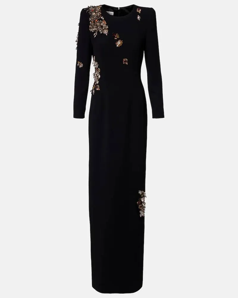 Dries van Noten Verzierte Robe Schwarz