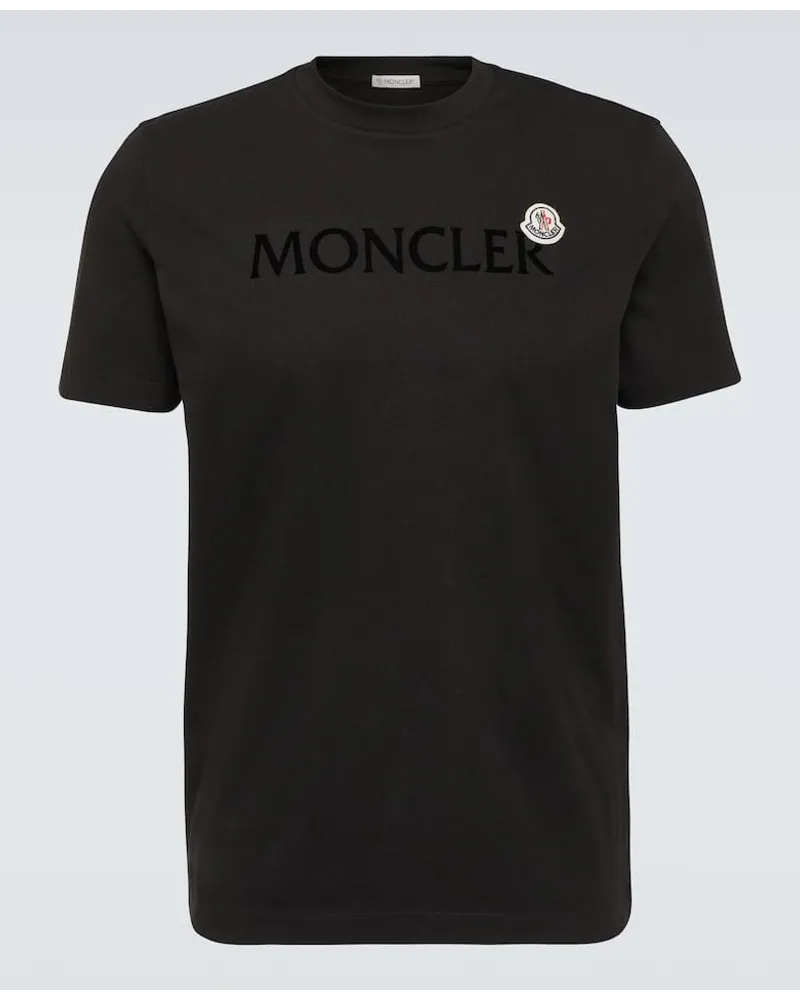 Moncler T-Shirt aus Baumwolle Schwarz