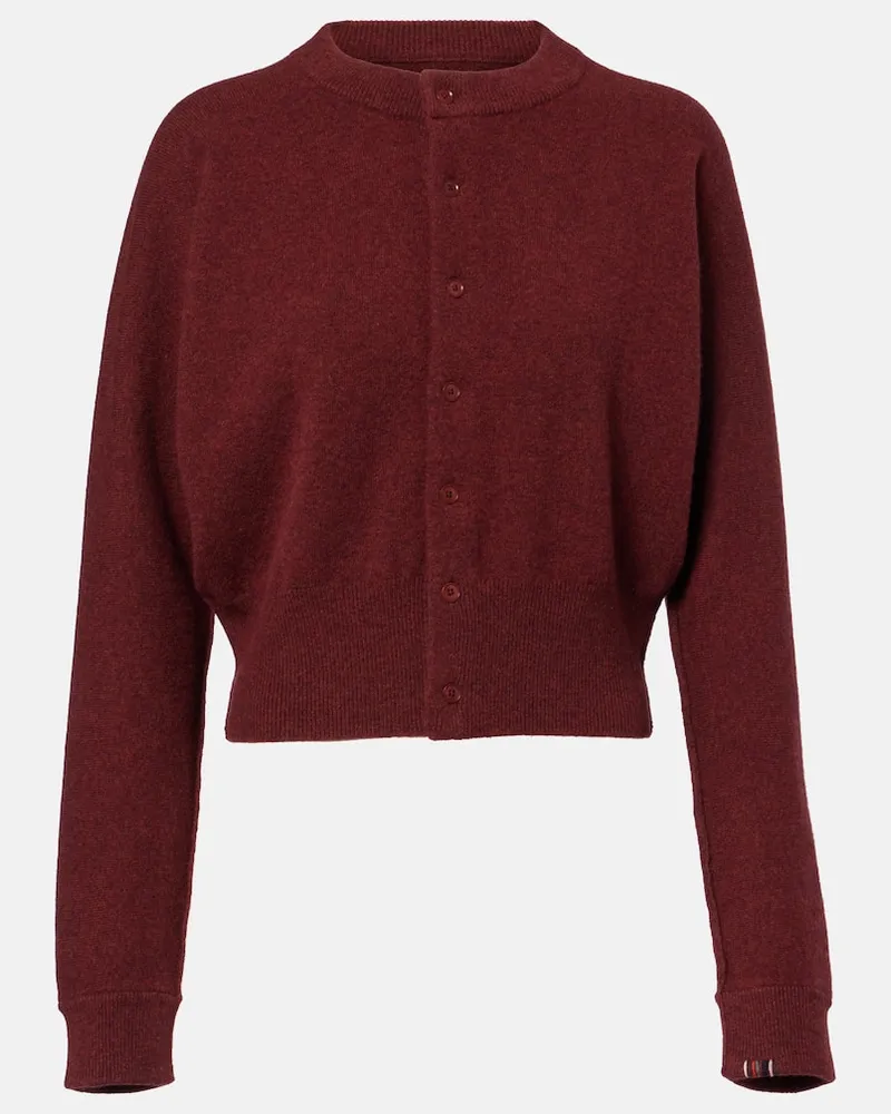 extreme cashmere Cardigan Blouson aus einem Kaschmirgemisch Burgund