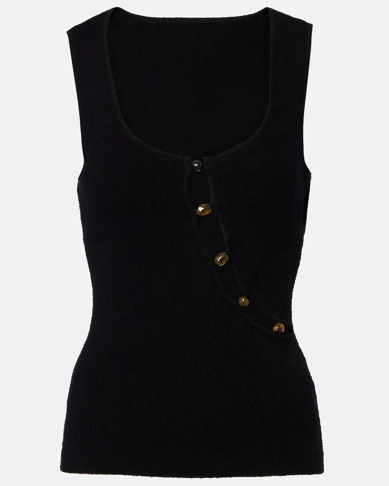 SIR Top Chiara aus Bouclé Schwarz