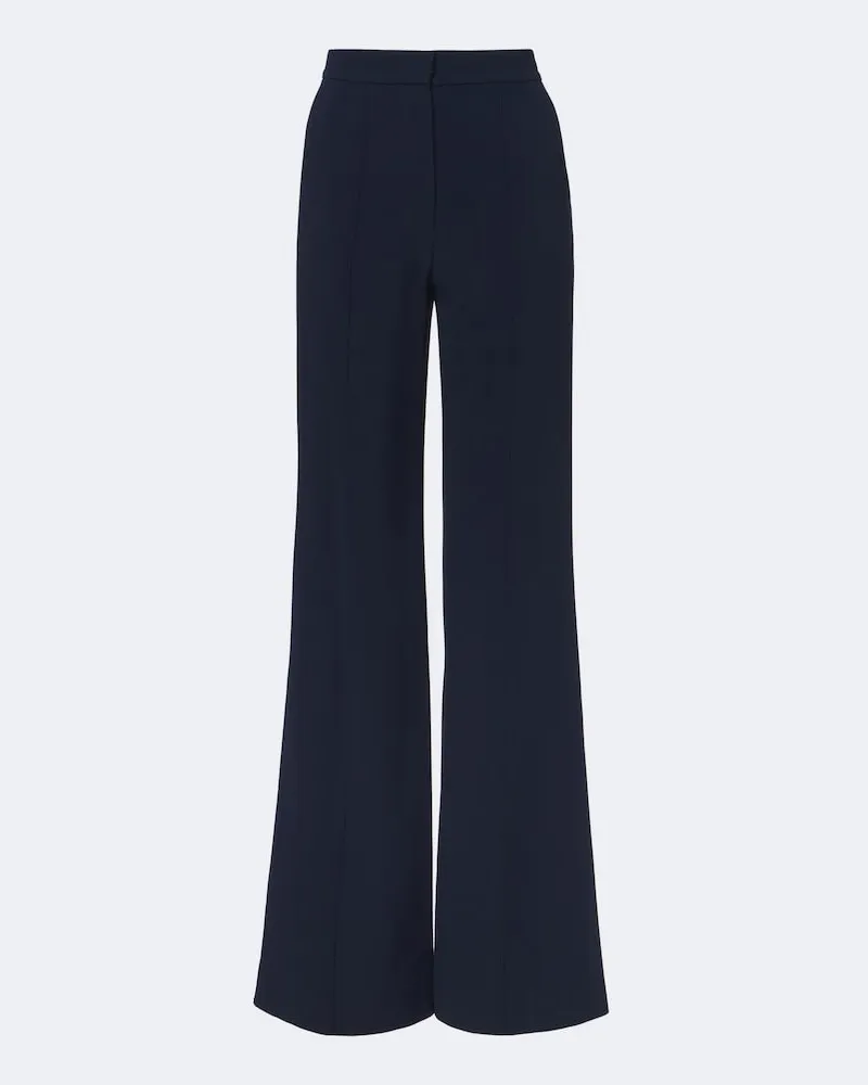 Elie Saab Weite Hose aus Crêpe Blau