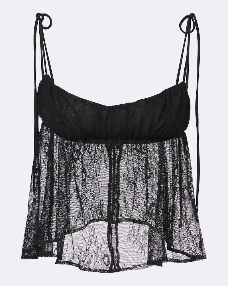 BANANHOT Top Kendall aus Spitze Schwarz