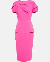 Safiyaa Midikleid aus Crepe Pink