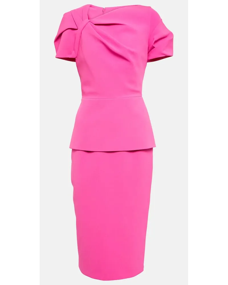 Safiyaa Midikleid aus Crepe Pink