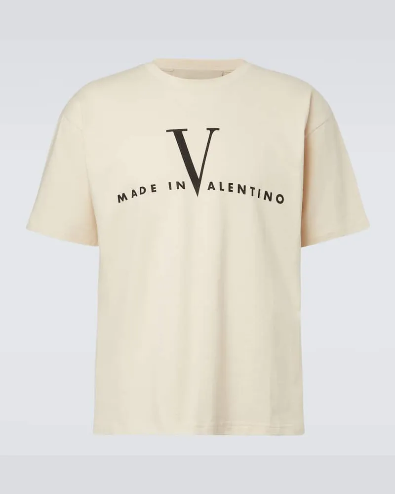 Valentino Garavani T-Shirt aus Baumwoll-Jersey Beige