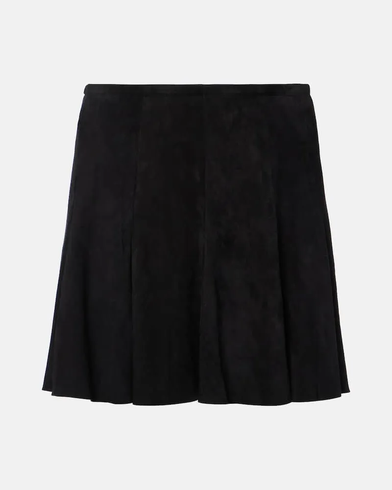 Stouls Minirock Mila aus Veloursleder Schwarz