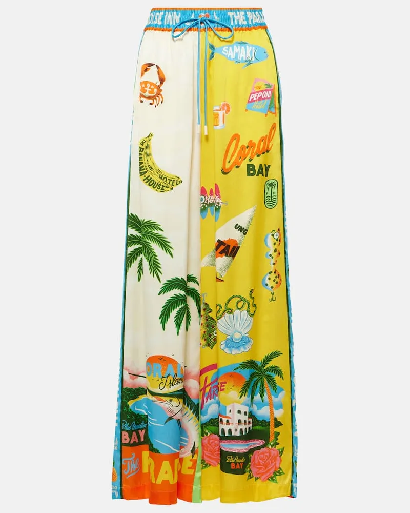 ALEMAIS Alémais Weite Hose Paradiso aus Seide Multicolor