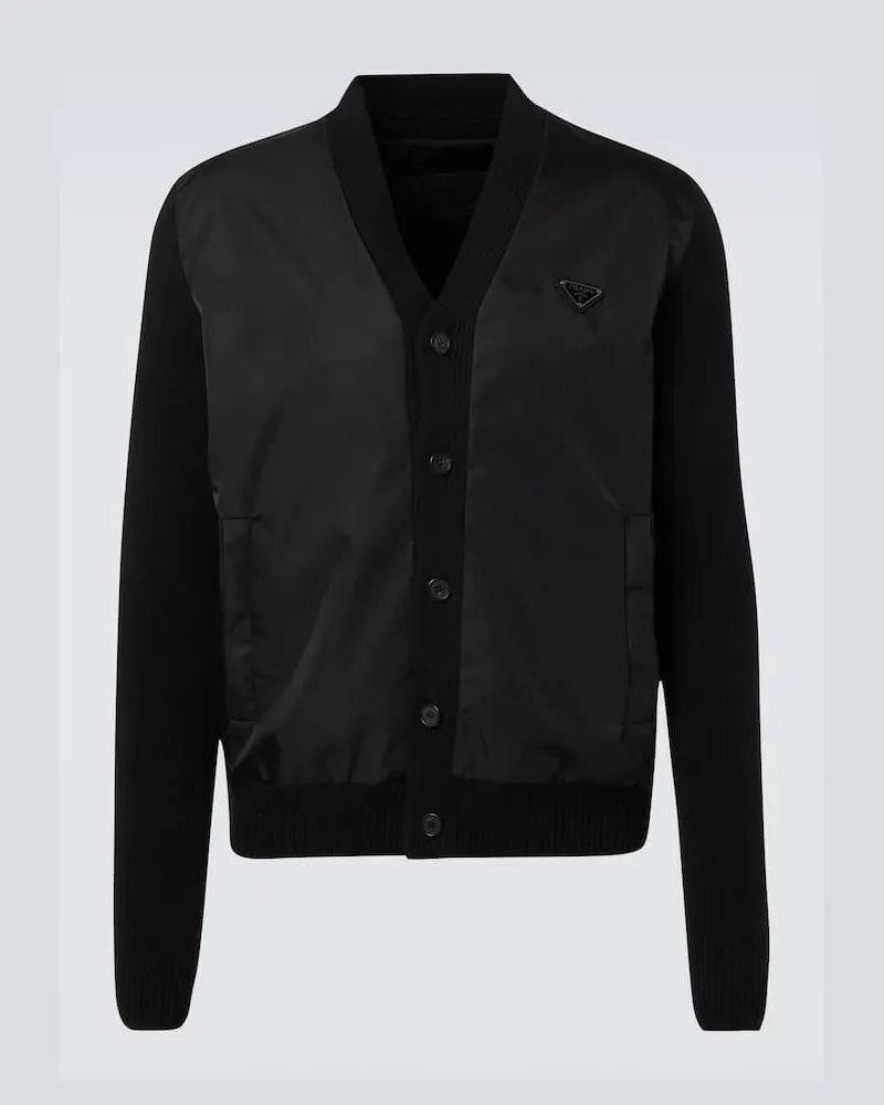 Prada Cardigan aus Wolle und Kaschmir Schwarz