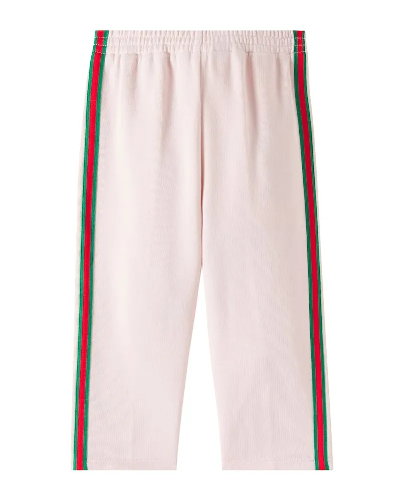 Gucci Baby Jogginghose Web Stripe Rosa