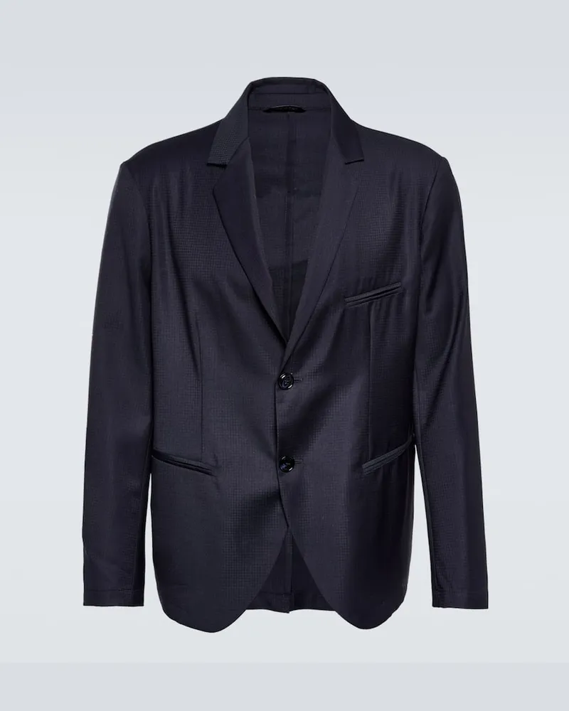 Giorgio Armani Blazer aus Schurwolle Blau