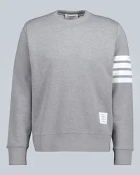 Thom Browne Sweatshirt 4-Bar aus Baumwolle Grau