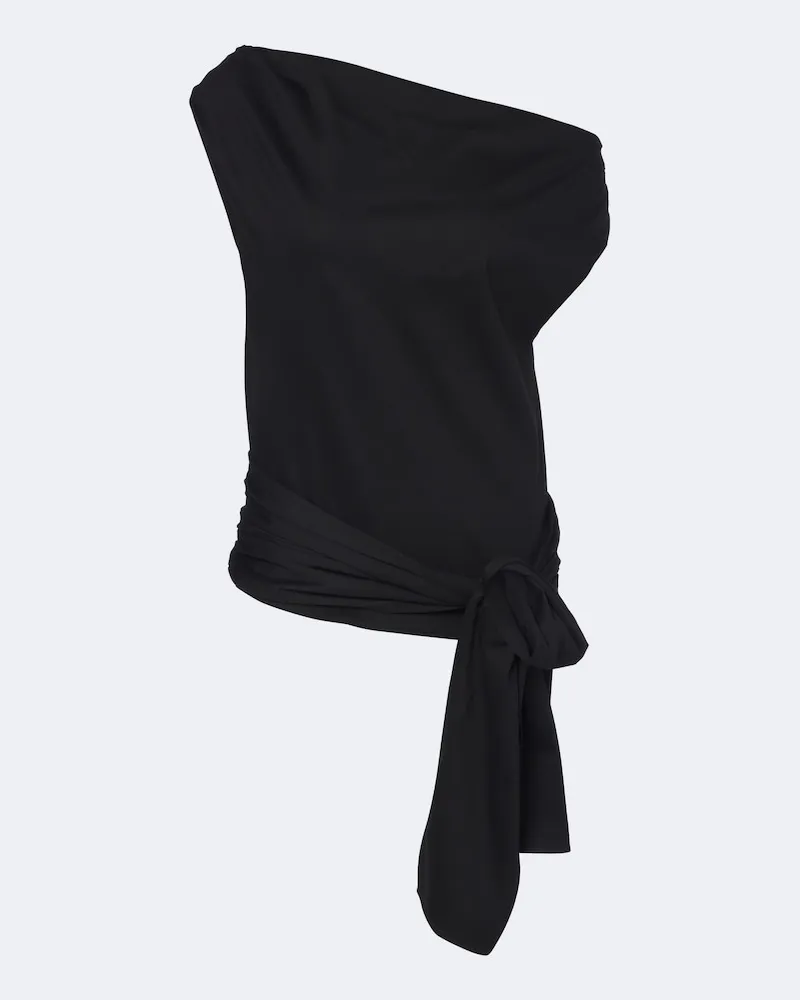 Proenza Schouler Top Zafira aus Baumwoll-Jersey Schwarz