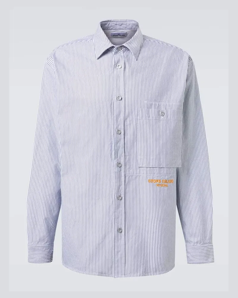 Stone Island Hemd Marina aus Baumwolle Blau