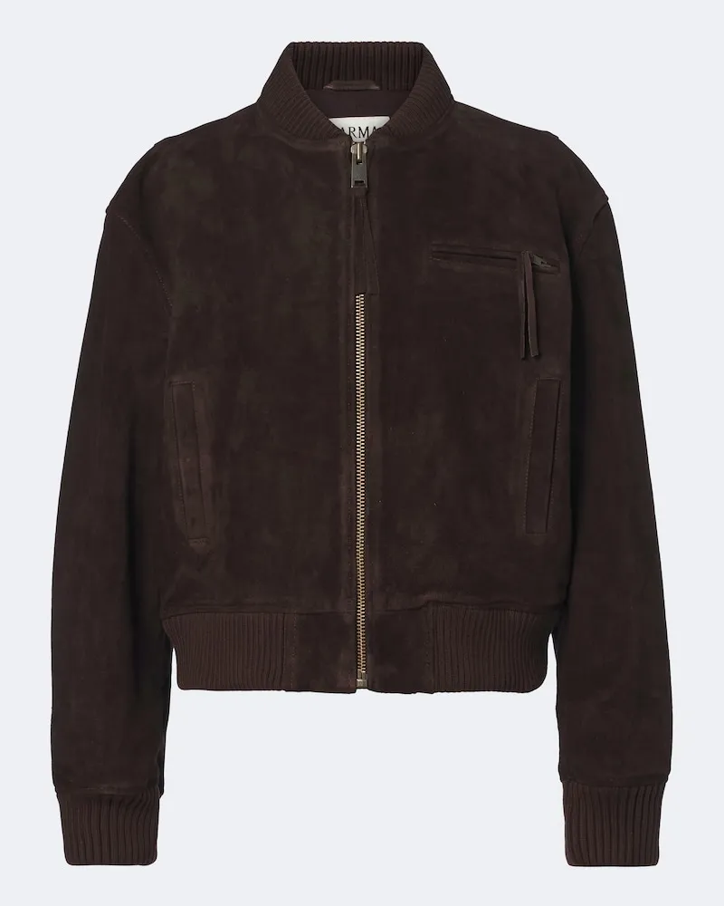 Arma Bomberjacke Elysia aus Veloursleder Braun