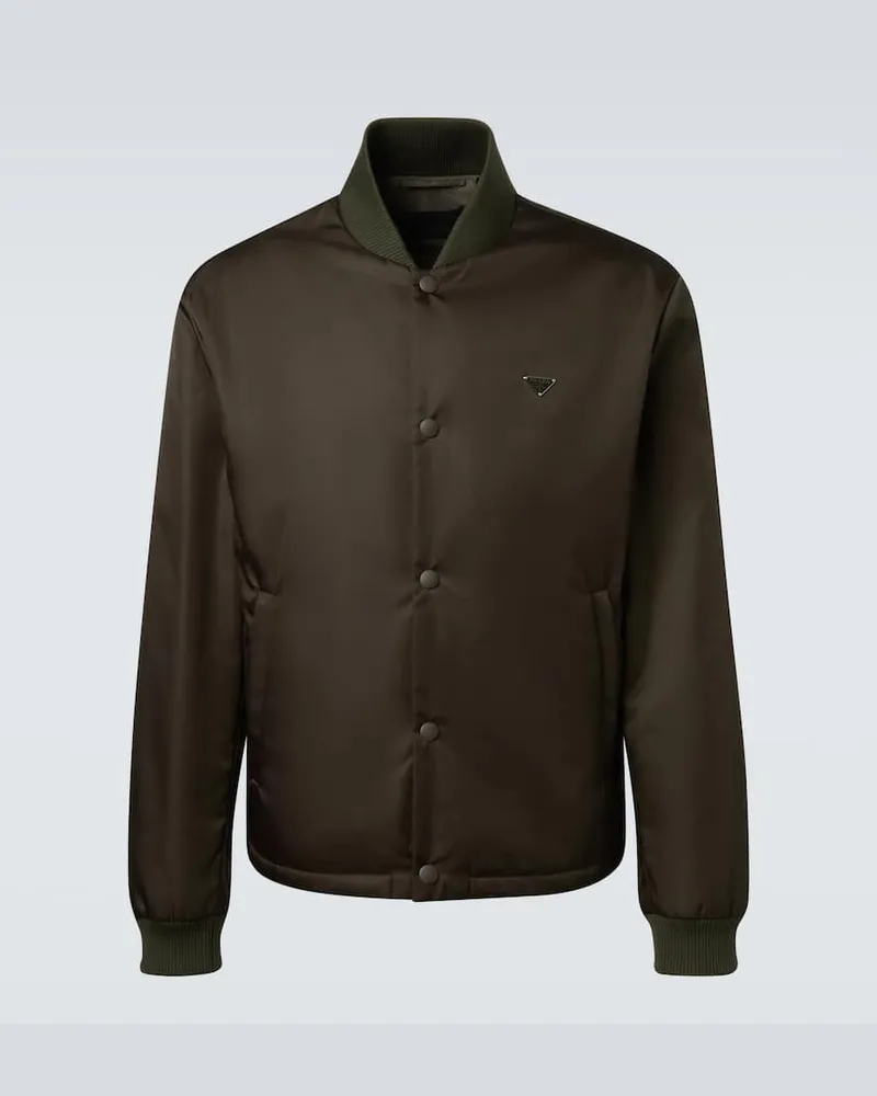 Prada Bomberjacke aus Re-Nylon Grün
