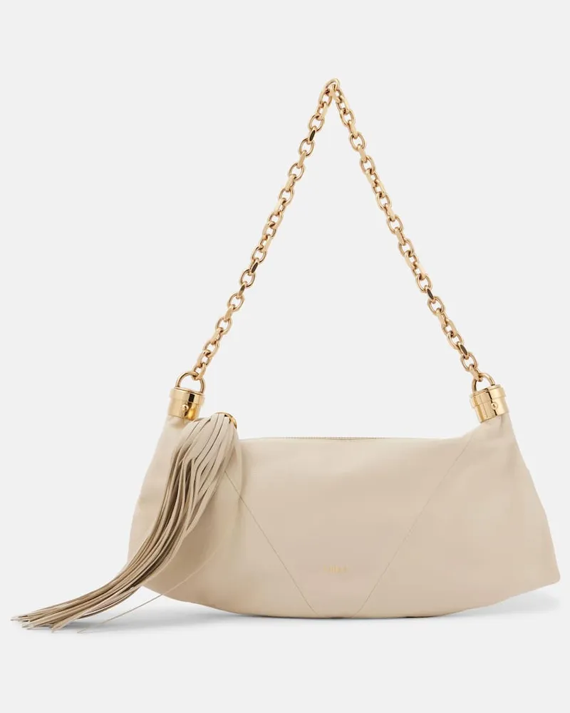Chloé Chloé Schultertasche Foulard Small aus Leder Weiß