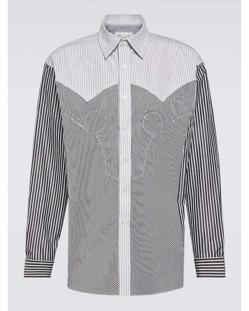 Maison Margiela Hemd aus einem Baumwollgemisch Schwarz