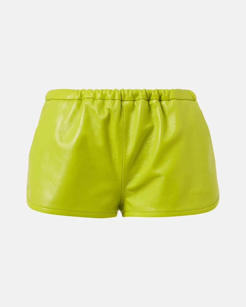 Gucci Shorts aus Leder Grün