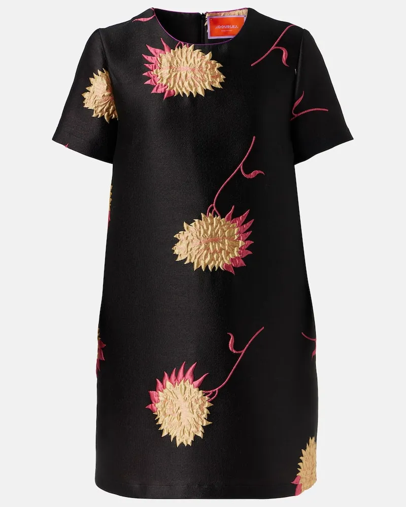 La DoubleJ Minikleid Swing aus Jacquard Schwarz