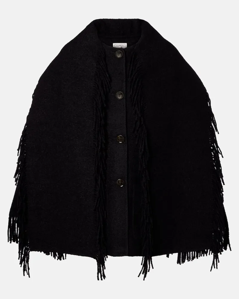 Totême Jacke aus einem Wollgemisch Schwarz