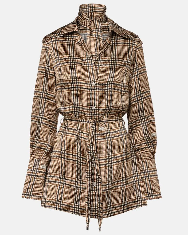 Patou Hemdblusenkleid aus Seidensatin Neutral