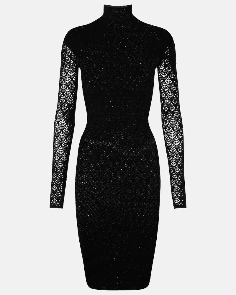 Wolford Minikleid aus Strick Schwarz