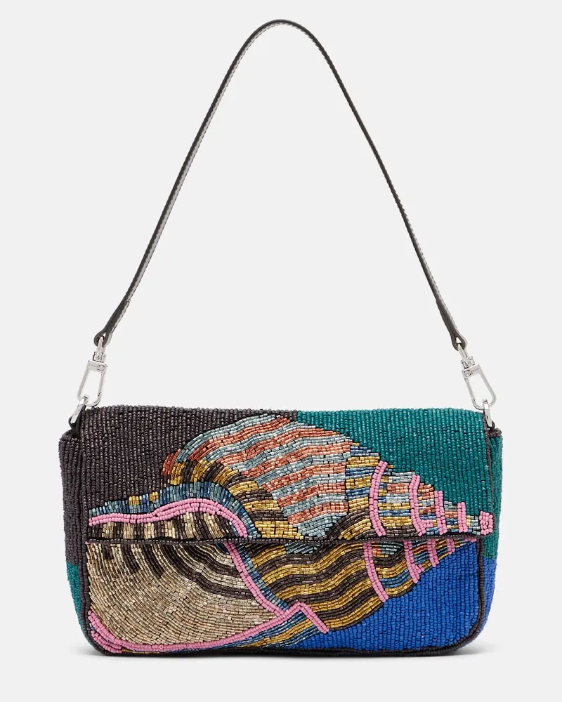 STAUD Verzierte Schultertasche Timmy Multicolor