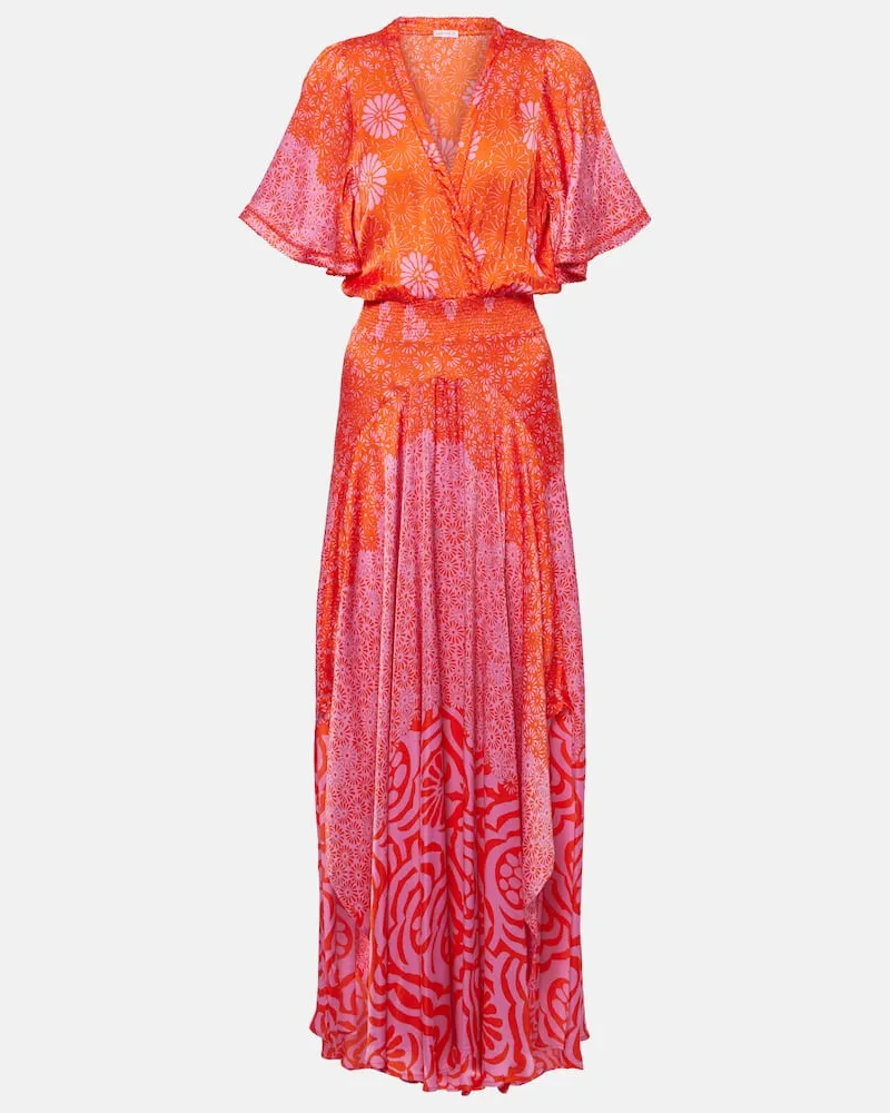 Poupette St Barth Bedrucktes Maxikleid Mabelle Rosa