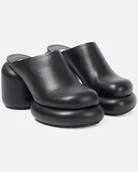 Jil Sander Mules aus Leder Schwarz