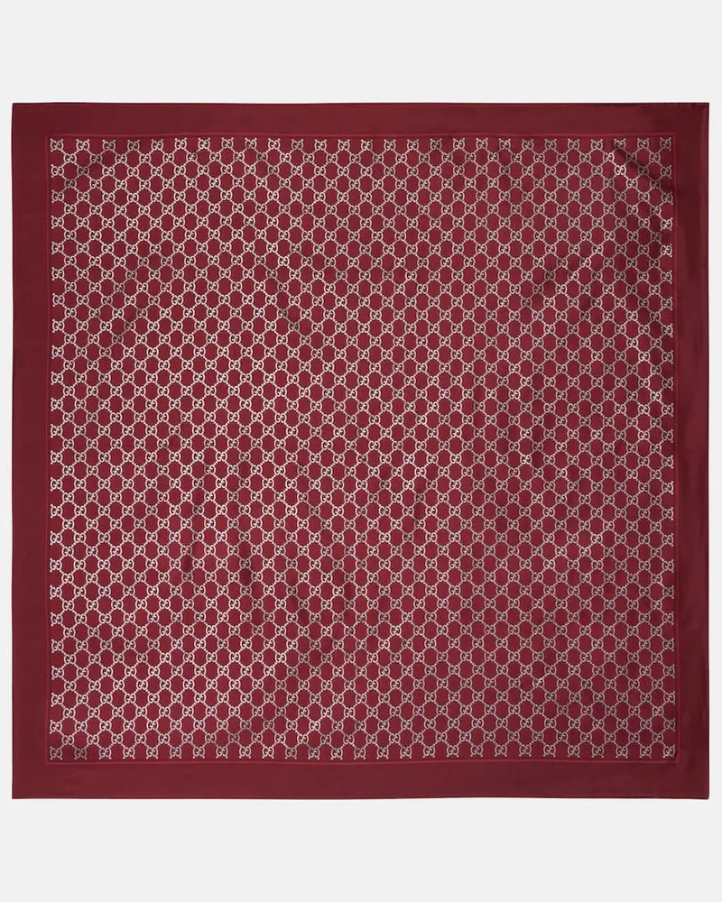 Gucci Tuch GG aus Seiden-Twill Burgund