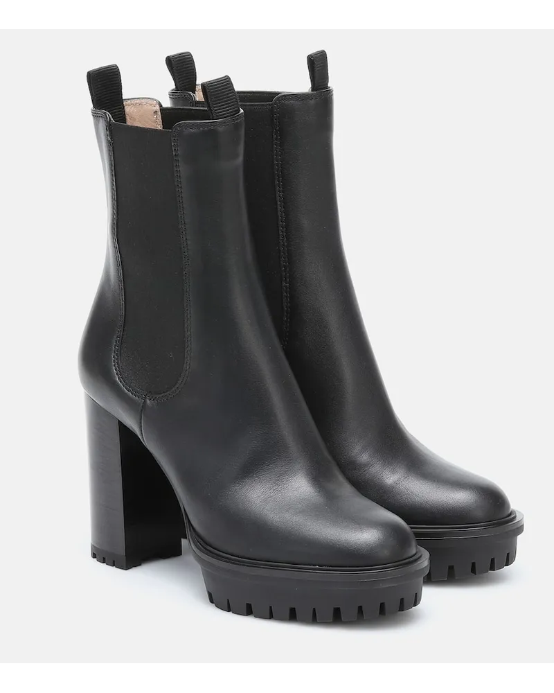 Gianvito Rossi Ankle Boots aus Leder Schwarz