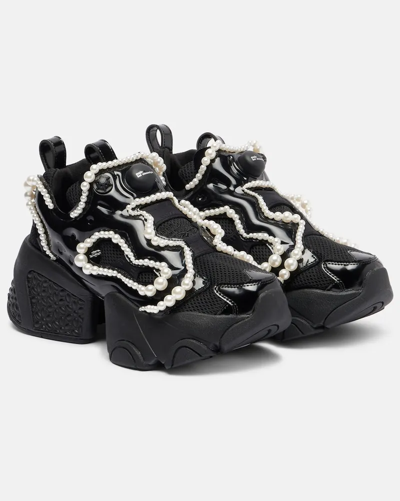 Noir Kei Ninomiya X Reebok Plateau-Sneakers mit Zierperlen Schwarz