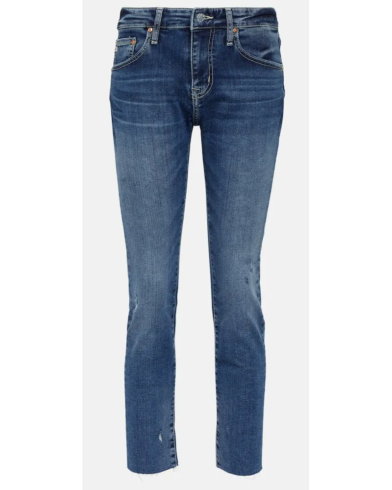 Adriano Goldschmied Mid-Rise Slim Jeans Ex-Boyfriend Blau